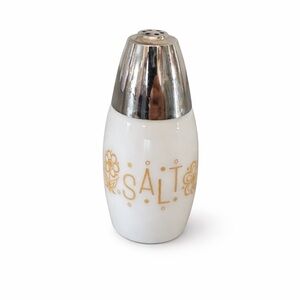 Vintage White and Silver Salt Shaker Westinghouse Salt shaker only.